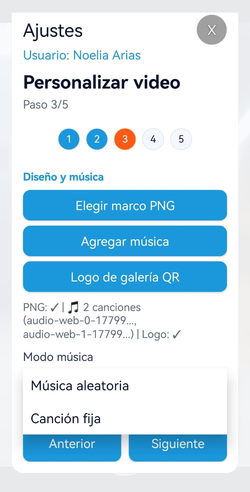 Personalizar video — Paso 3/5