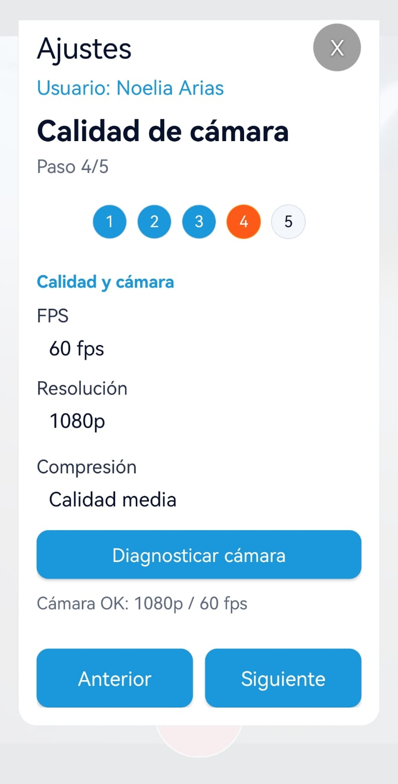Calidad de cámara — Paso 4/5